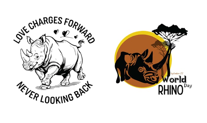 make high quality animal rhino logo