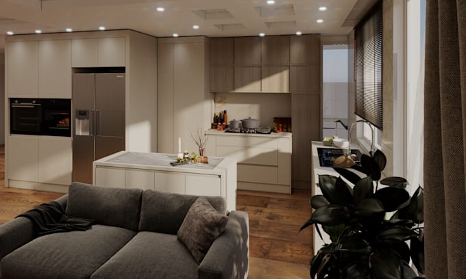design kitchen cabinet interior design and virtual staging