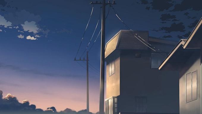 draw a detailed anime background