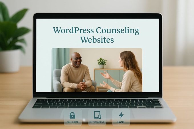 design a professional wordpress counseling or therapy website that builds trust