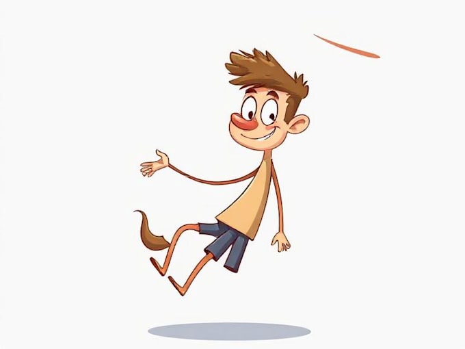 draw a cute and funny cartoon illustration