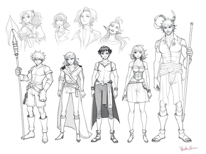 create character concept art sketch