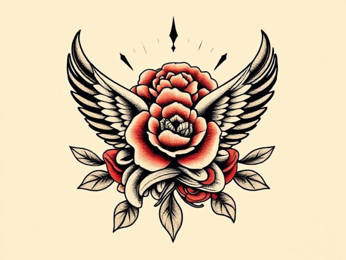 create american traditional tattoo style design