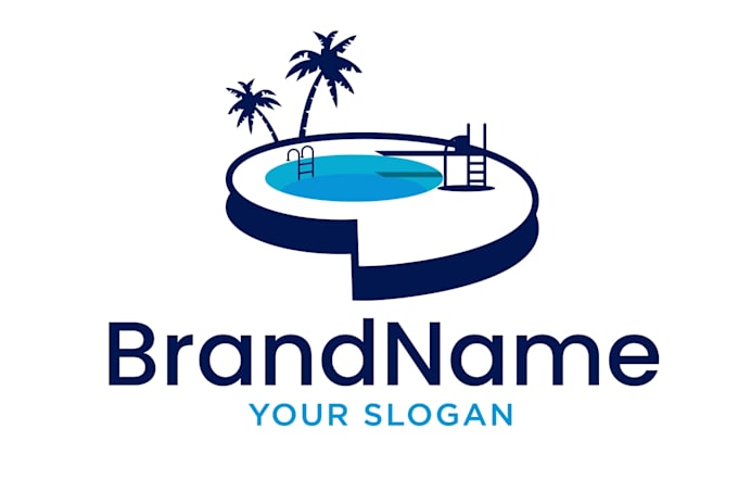 design awesome pool and spa logo with free source file