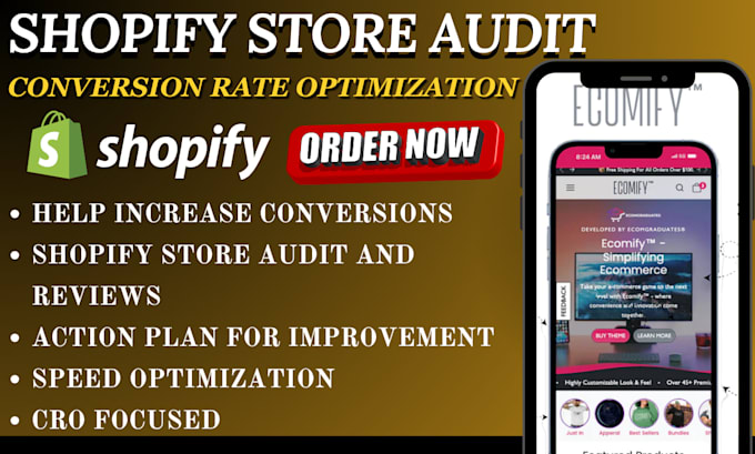 review and audit your shopify store cro conversion rate optimization
