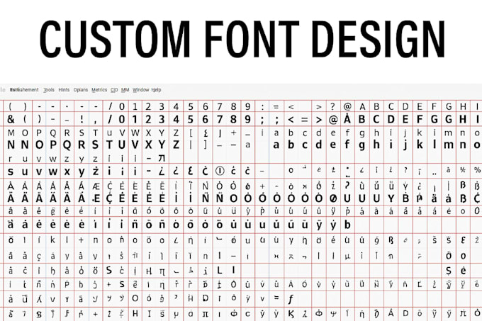 create a unique custom font design for you in ttf ,otf