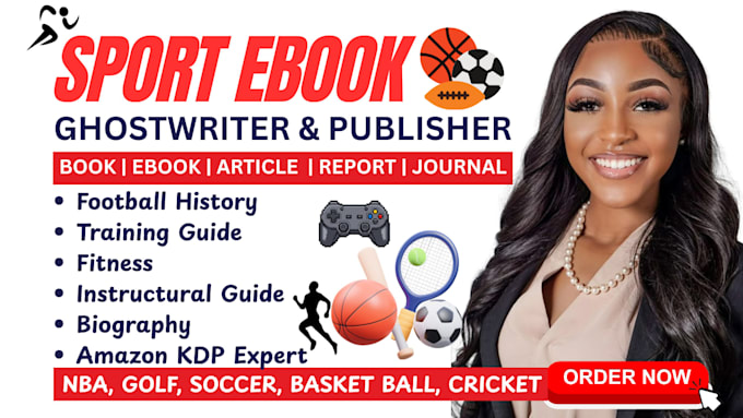 write sport ebook, training guide, SEO articles, match analysis, KDP publisher
