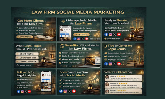 manage social media marketing for your law firm or attorney business