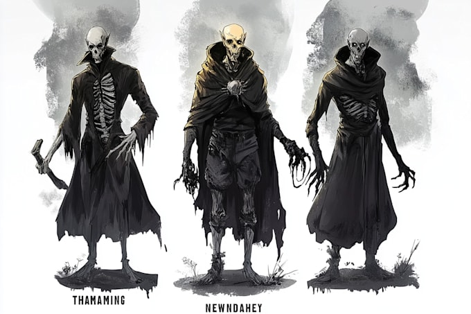 fantasy horror and fantasy horror character art