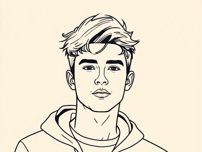 sketch hand drawn digital portrait drawing