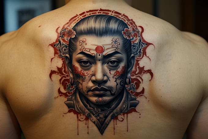illustrate a tattoo in japanese style