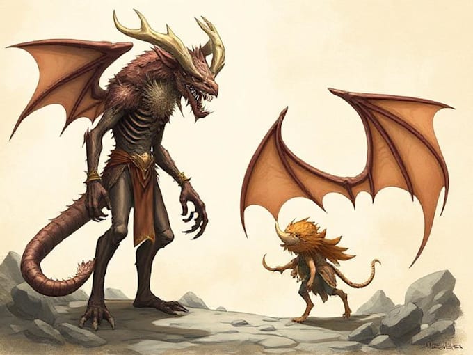 illustrate fantasy art creatures and characters