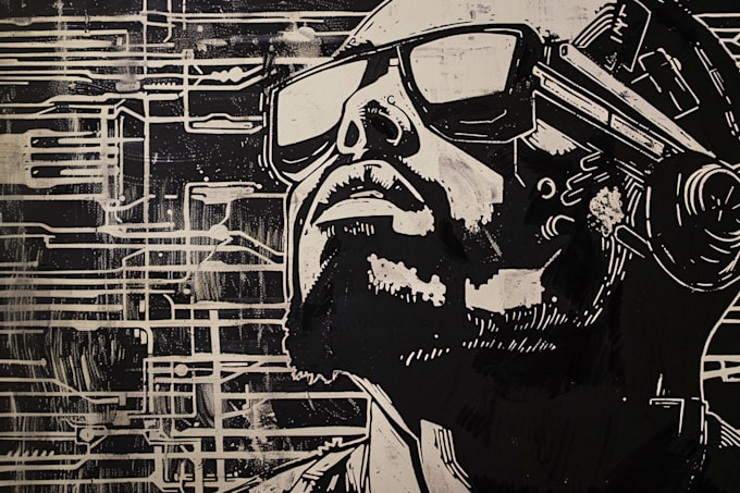 create awesome linocut illustration art