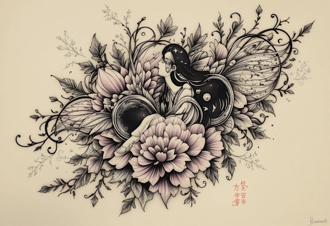 create a tattoo design of tattoo sleeve