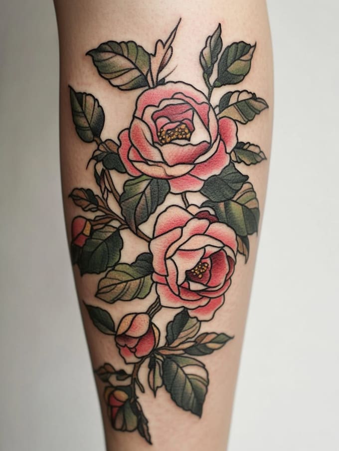 design a full color neotraditional tattoo for your style