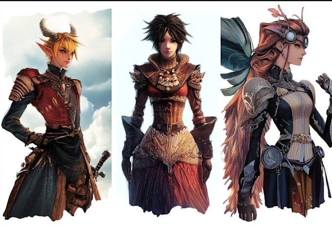 draw dnd character design and illustration