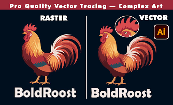 manual vector tracing, revamp logo, and edit redesign in adobe illustrator