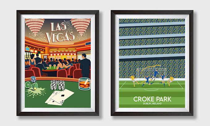 modern minimal custom retro vintage sports poster wall art vector illustrations