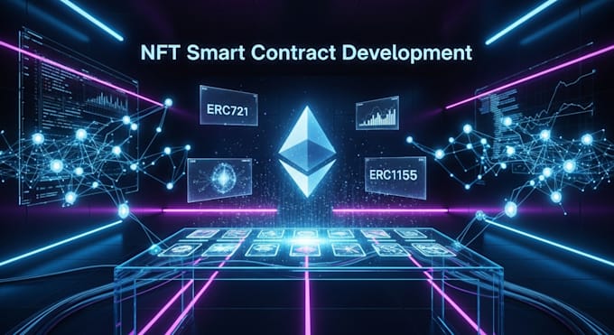 create nft smart contract erc721 erc1155 with minting and royalties