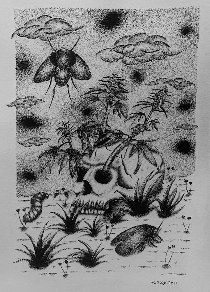 custom stippling art mystery