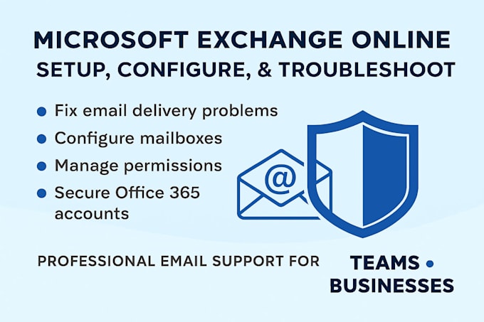 setup, configure and troubleshoot microsoft exchange online