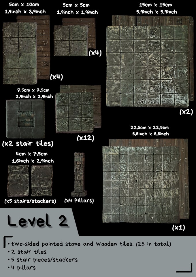 make handcrafted dungeon tiles and scatter terrain for ttrpgs
