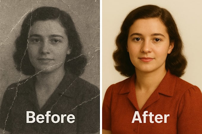 photo restoration, photo enhance, restore old photos