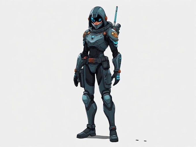 sci fi character illustration or sci fi character
