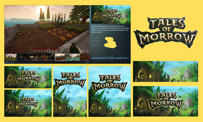 create custom steam capsule art steam store page graphics cover artwork banner