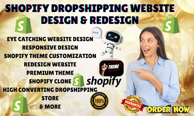 re design shopify dropshipping store shopify ecommerce website design