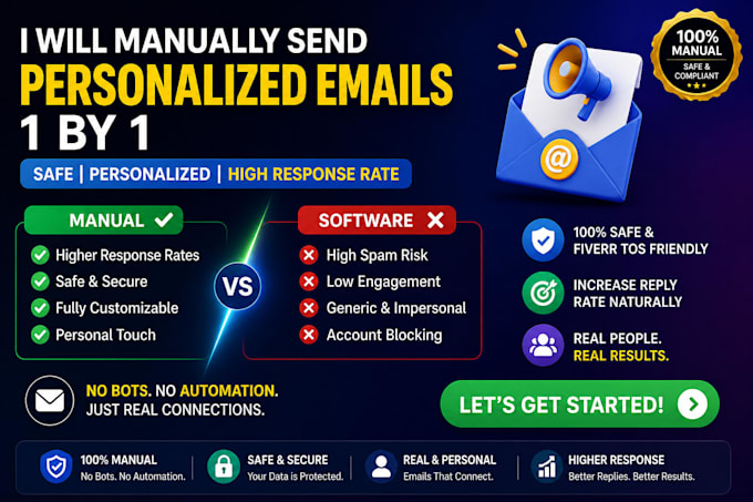 manually send personalized emails one by one