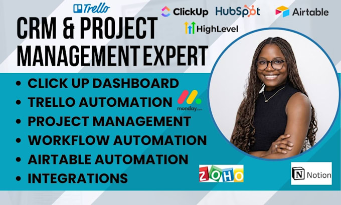 zoho CRM automations trello project boards airtable dashboards tracking notion