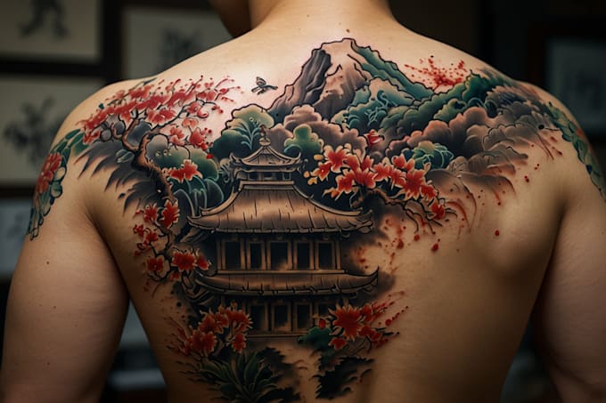 illustrate personalized japanese style tattoos