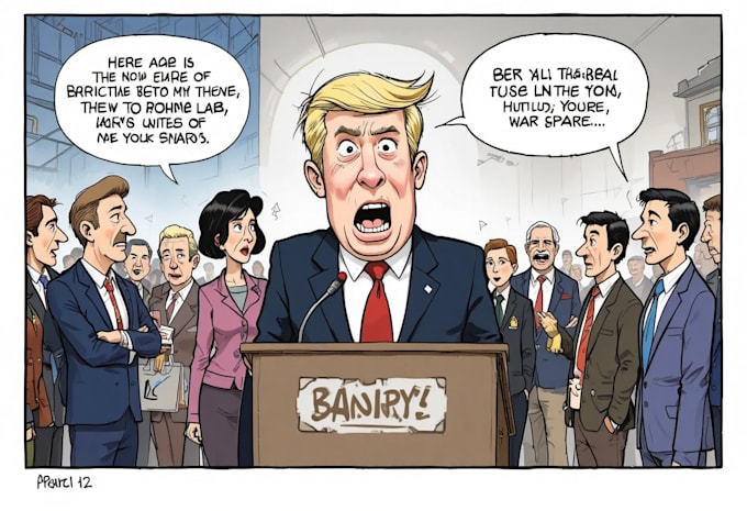 do a political cartoon art