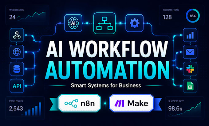 build or fix n8n and make com workflow automation