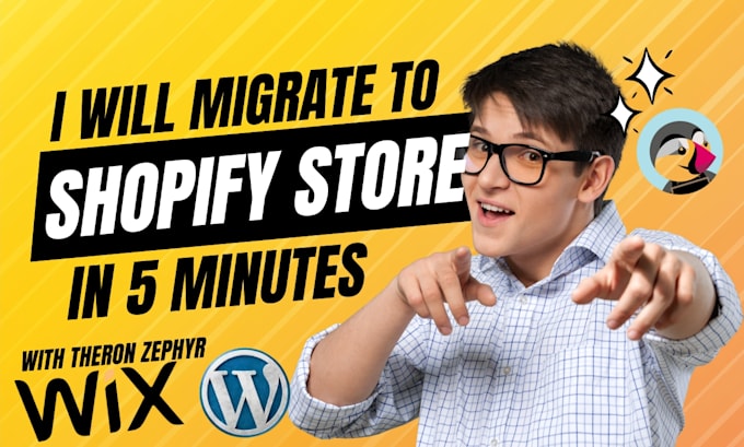 migrate wordpress to shopify, woocommerce to shopify, wix to shopify migration