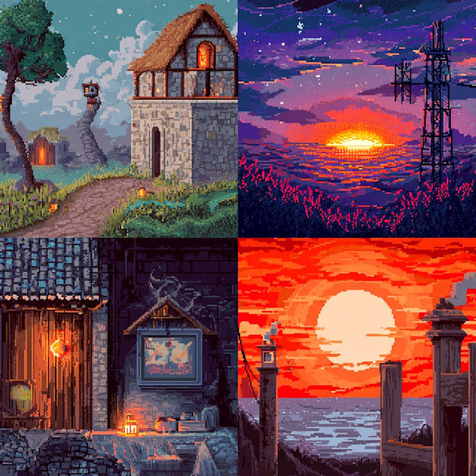 draw pixel art with various styles