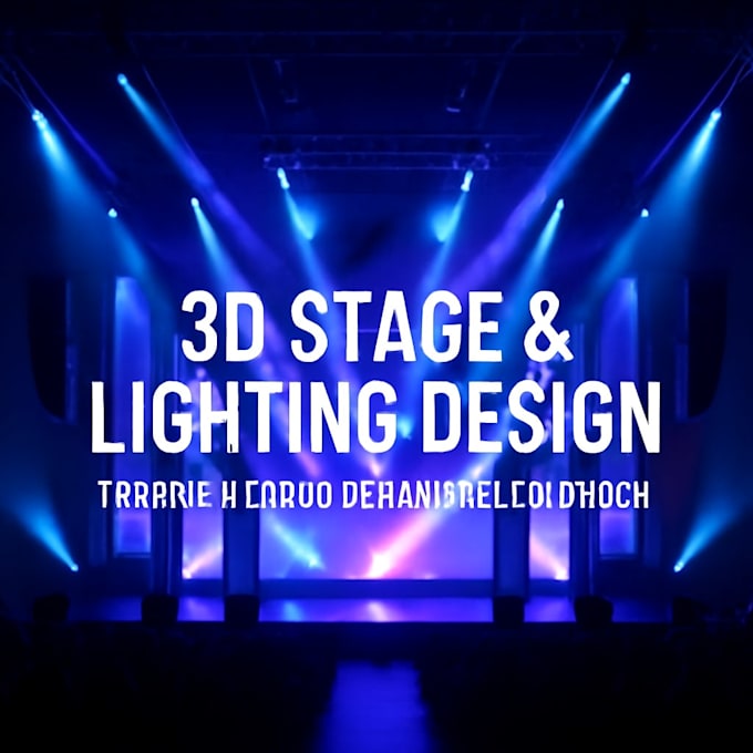 create a 3d stage lighting and stage design for your event or show