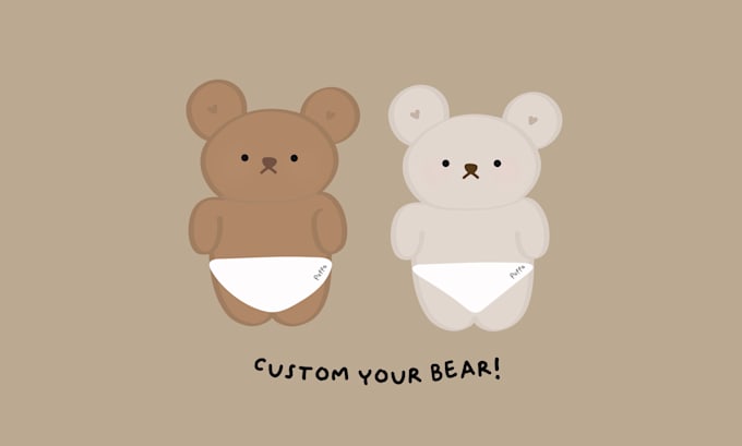 draw a custom bear illustration with your outfit or theme