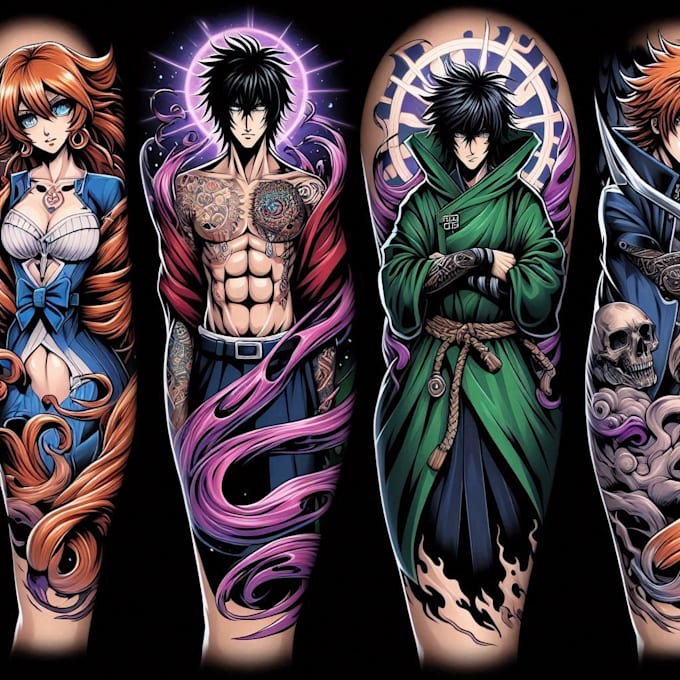 do manga anime tattoo design for you