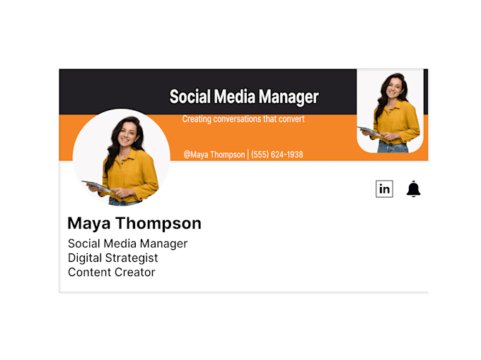 create modern, professional linkedin and twitter x banner