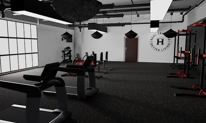 design and render your gym, studio, server room