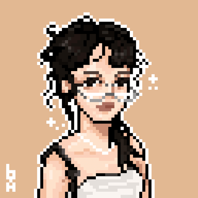 draw pixel art portrait
