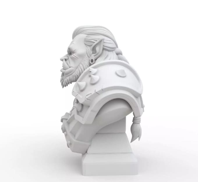create detailed 3d head model,3d head bust, printable 3d statue,stl for 3d print