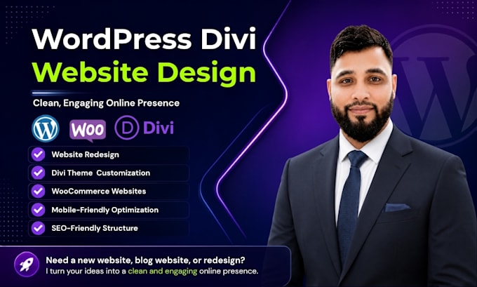 build redesign or fix your wordpress website using divi 5 and divi builder