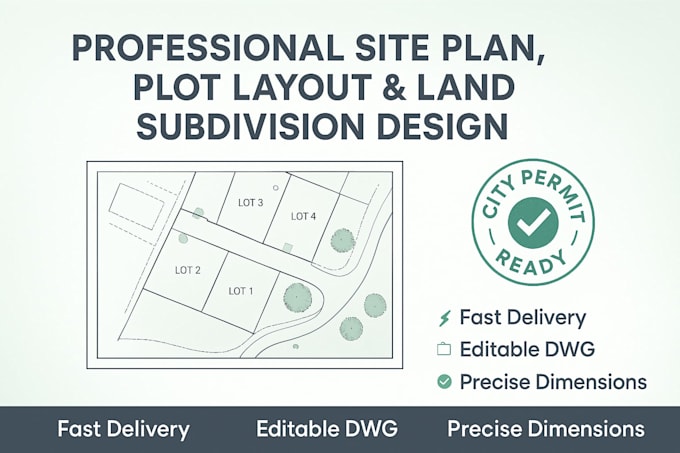Draw professional site plan, plot layout, and land subdivision for city ...