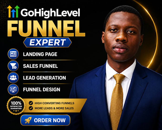 build gohighlevel sales funnel, ghl landing page, ghl website and n8n automation