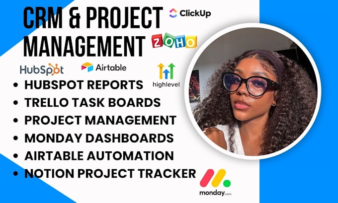 clickup dashboards airtable CRM systems trello workflow automations data hubspot