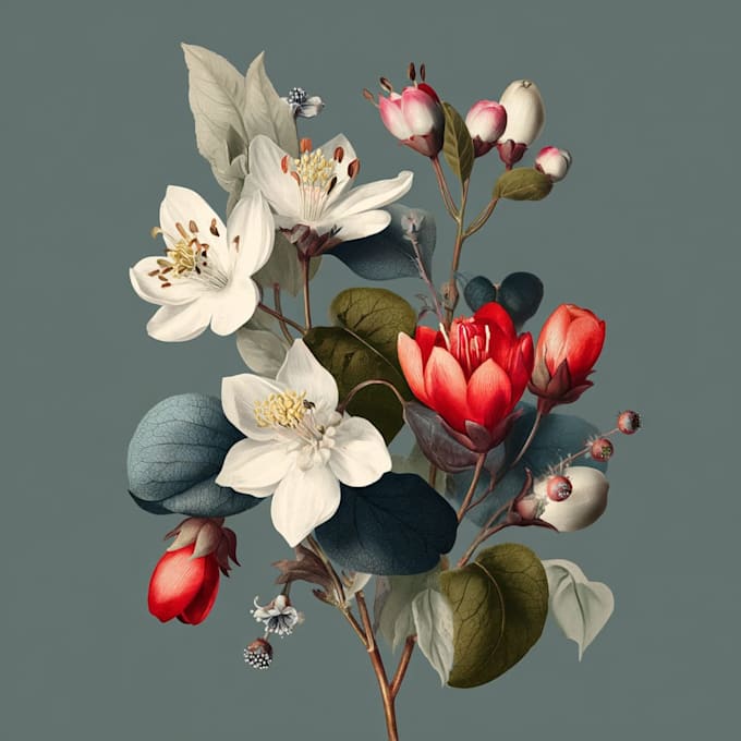 make a botanical illustrations of flowers art