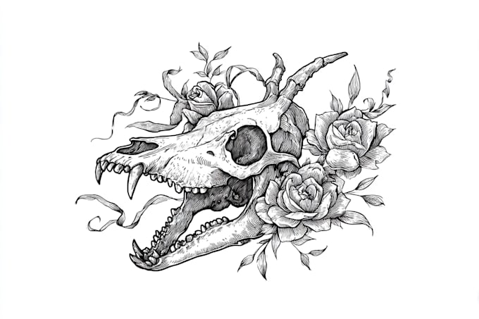 design a fine line art for your new tattoo